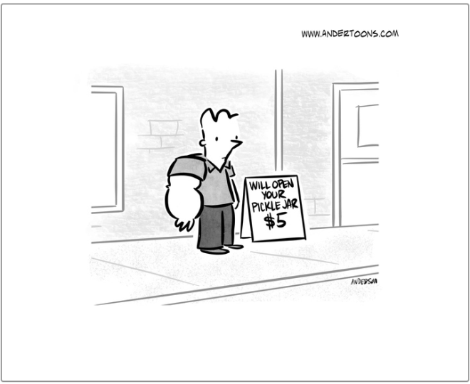 business muscle cartoon