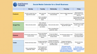 social media calendar template